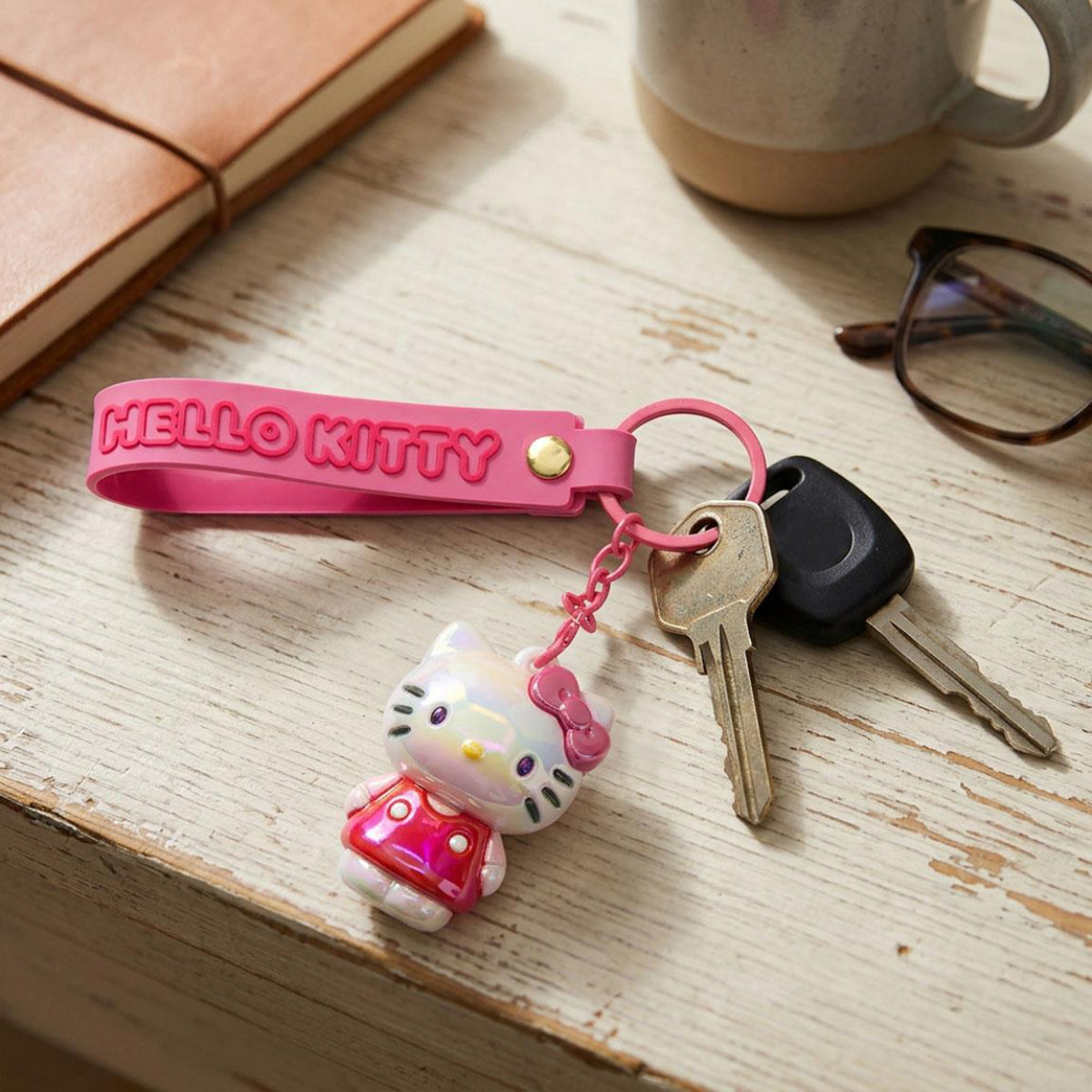 Hello Kitty Anhänger mit 3D Design für Schlüsselbund Tasche und Rucksack