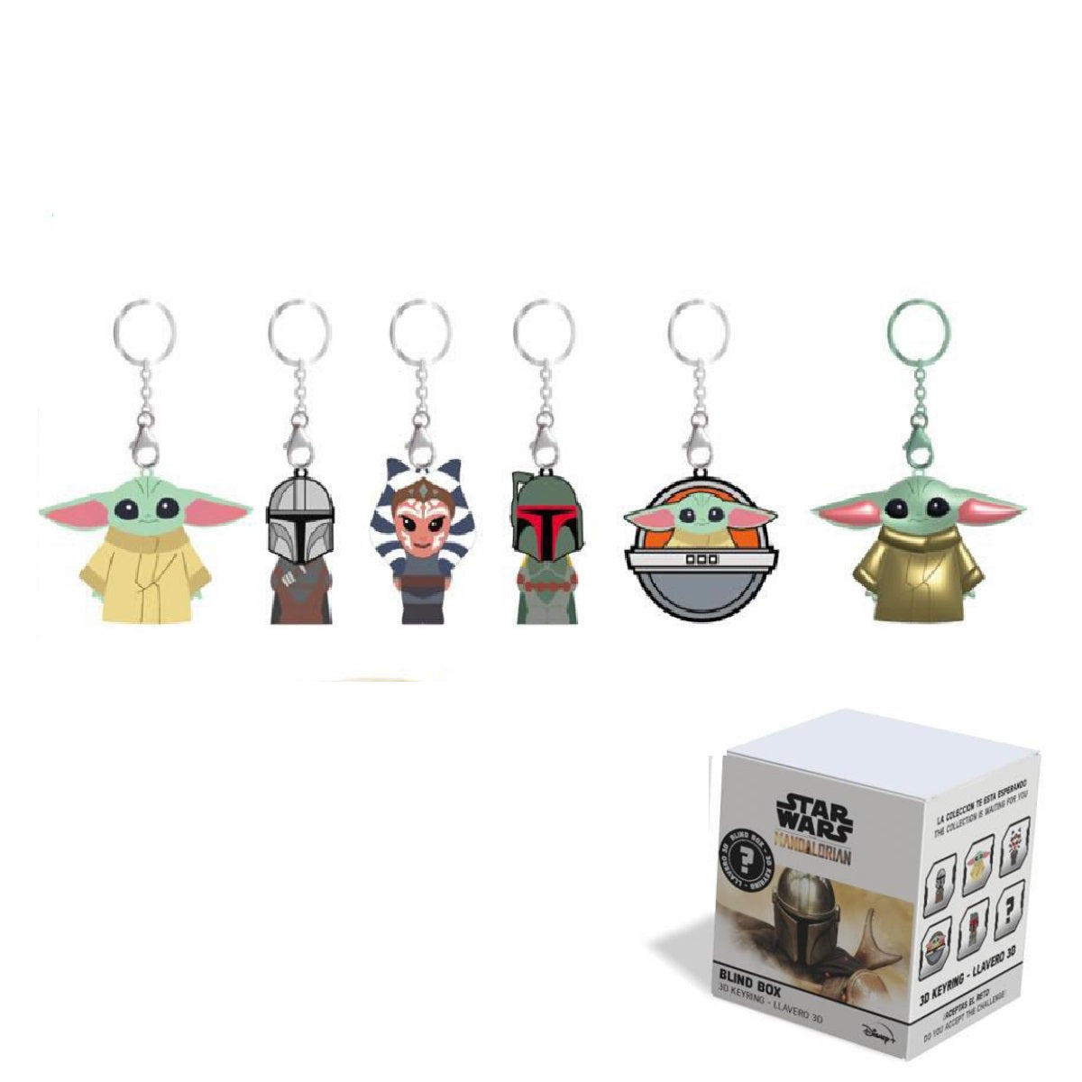 Star Wars The Mandalorian Blind Box Schlüsselanhänger Mystery Pack zufälliges Motiv für Fans