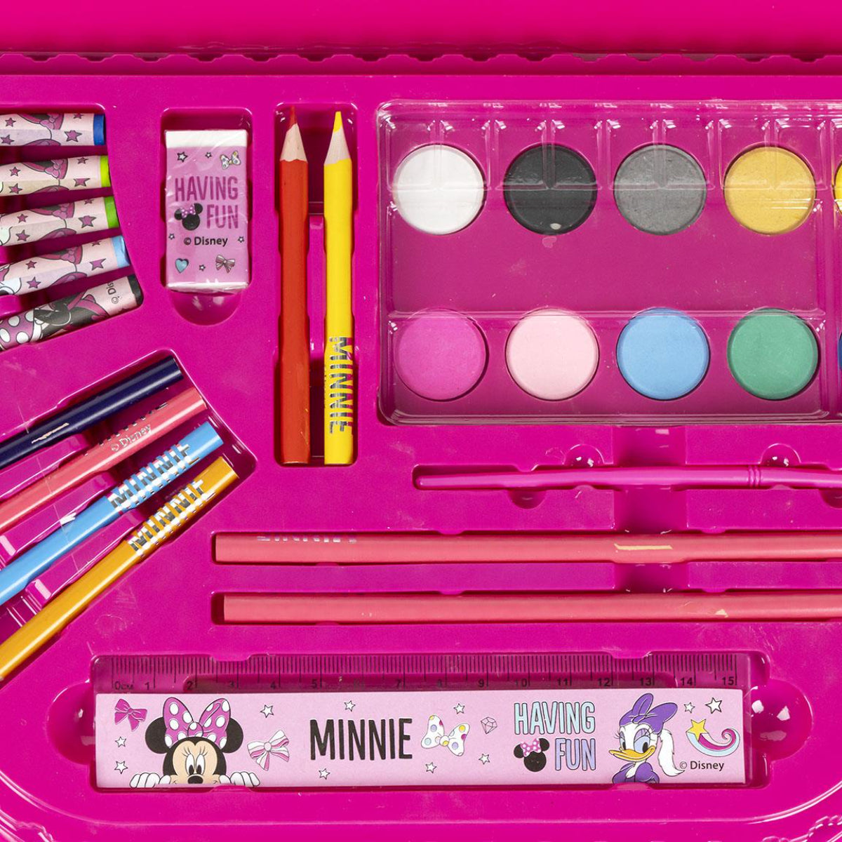 Disney Minnie Kinder Colorable Set 50-teilig Malset Zeichenkoffer Kreativspielzeug