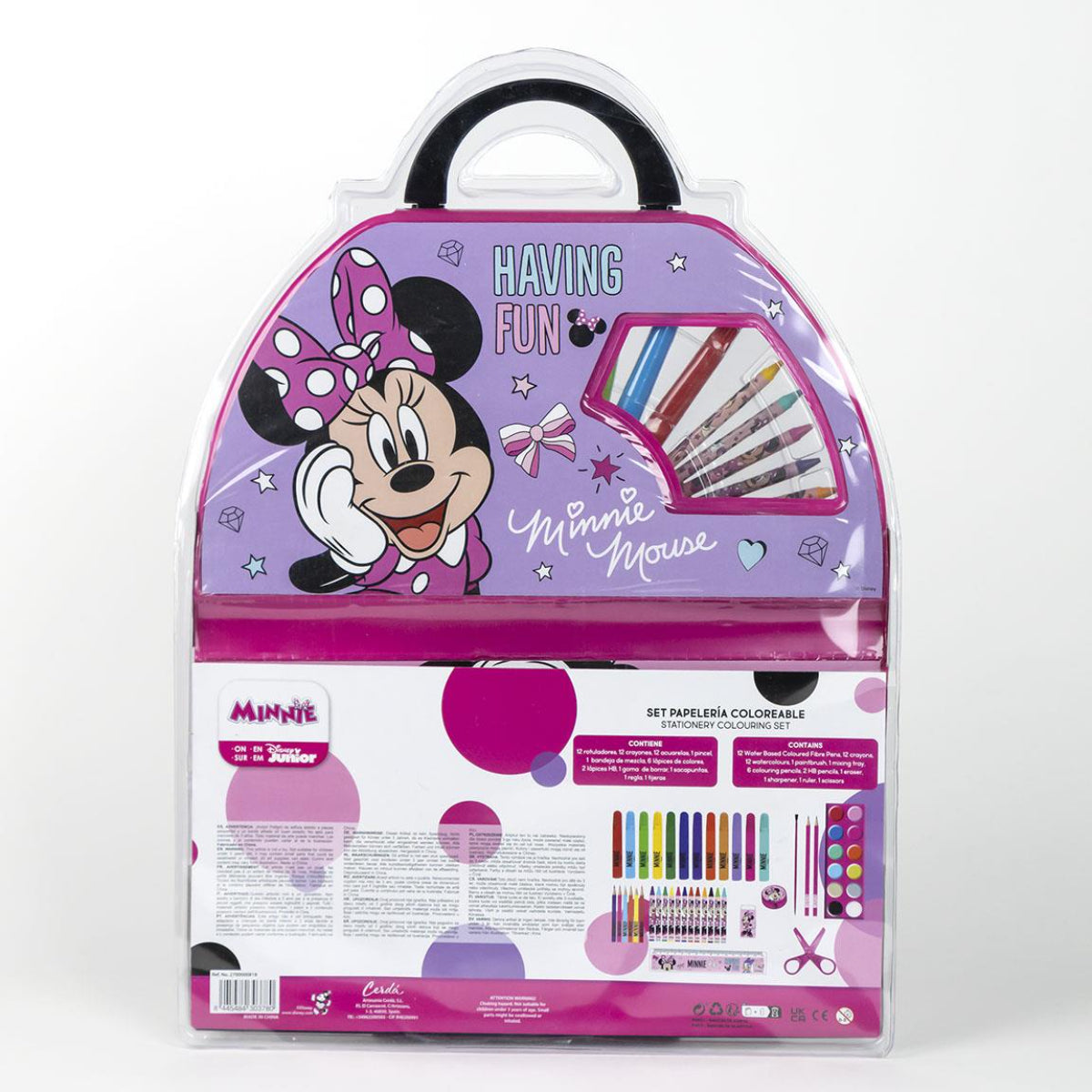 Disney Minnie Kinder Colorable Set 50-teilig Malset Zeichenkoffer Kreativspielzeug