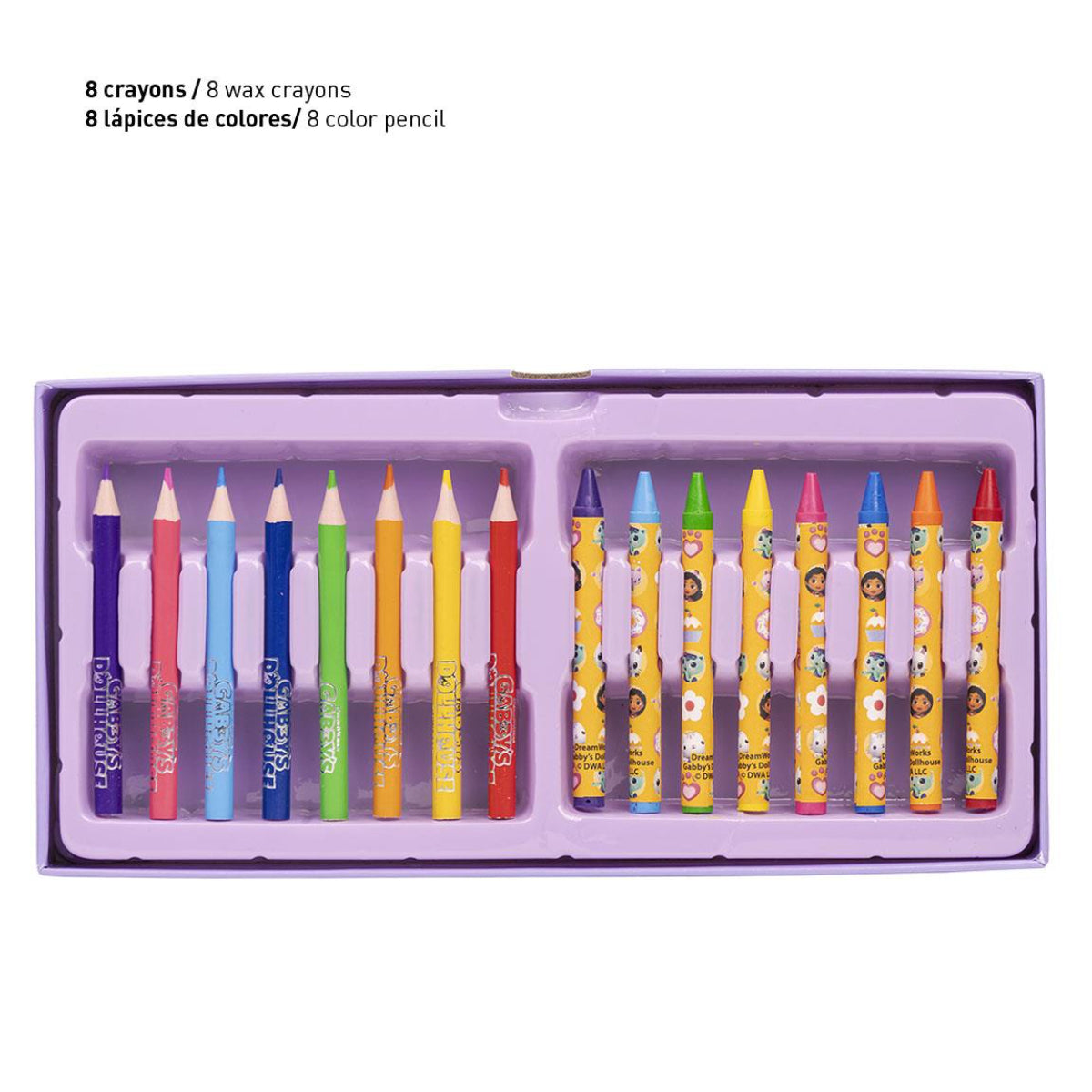 Gabby´s Dollhouse Kreativo Stationery Set für Kinder Geschenkset mit Buntstiften & Schreibzubehör