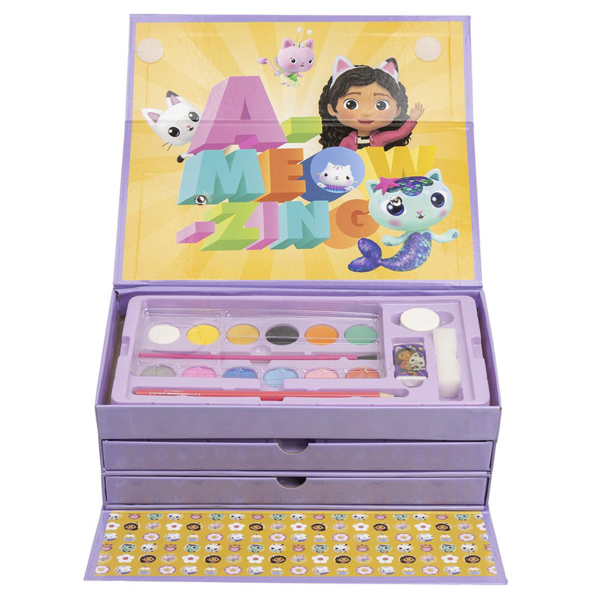 Gabby´s Dollhouse Kreativo Stationery Set für Kinder Geschenkset mit Buntstiften & Schreibzubehör