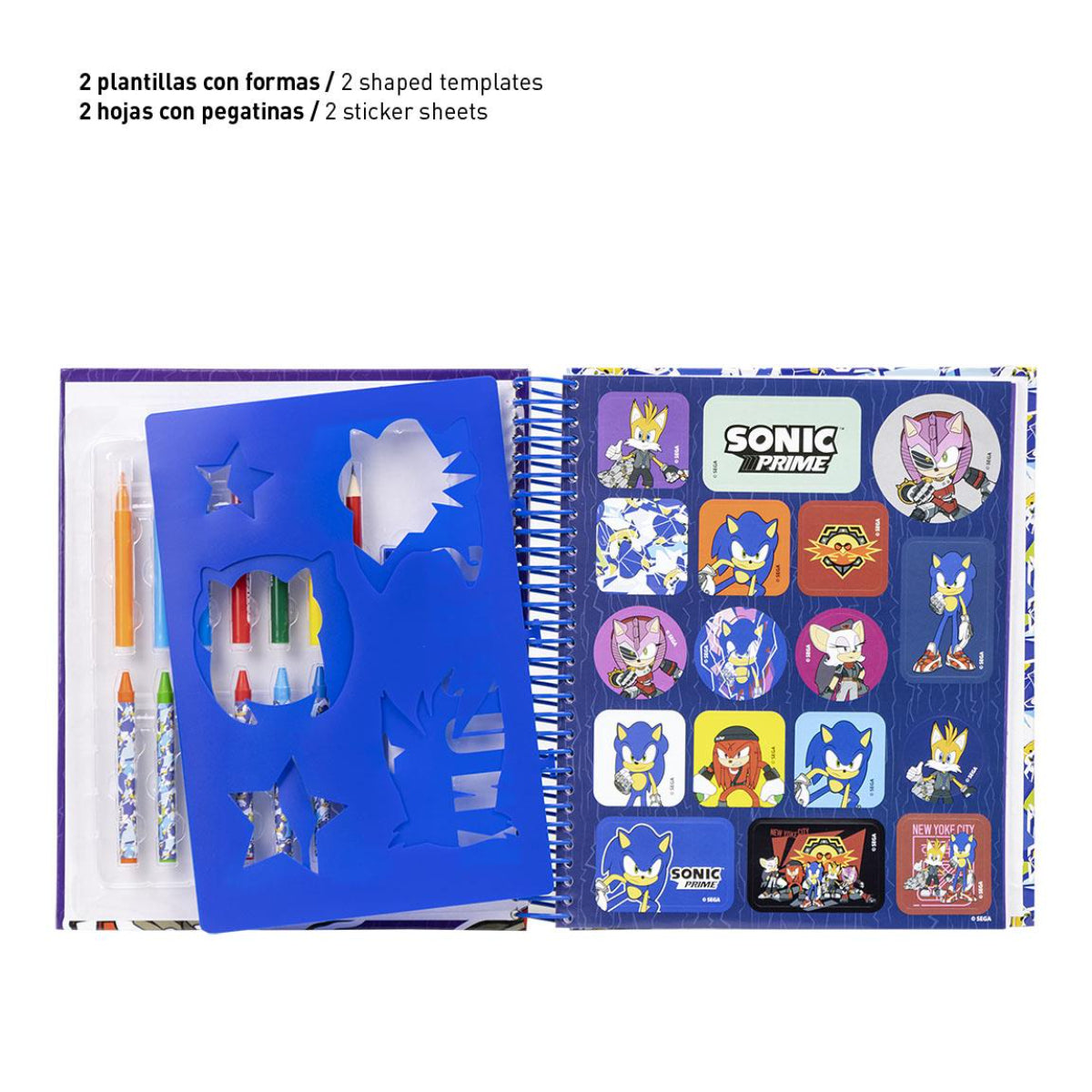 Sonic Kreativalbum für Kinder – Ausmal- & Beschäftigungsbuch mit Sonic Figuren