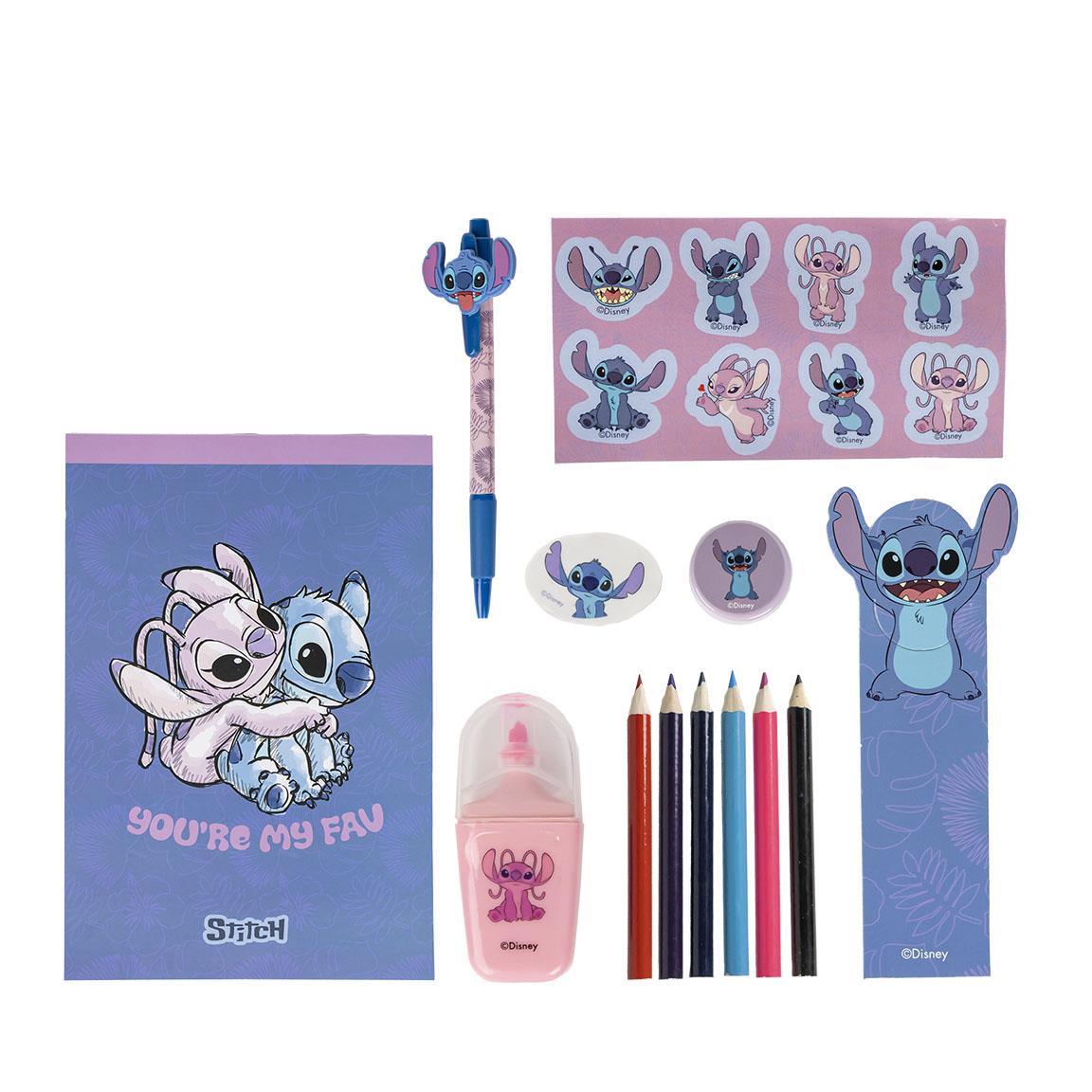 Lilo & Stitch Kreativo Stationery Set für Kinder Geschenkset mit Buntstiften & Schreibzubehör