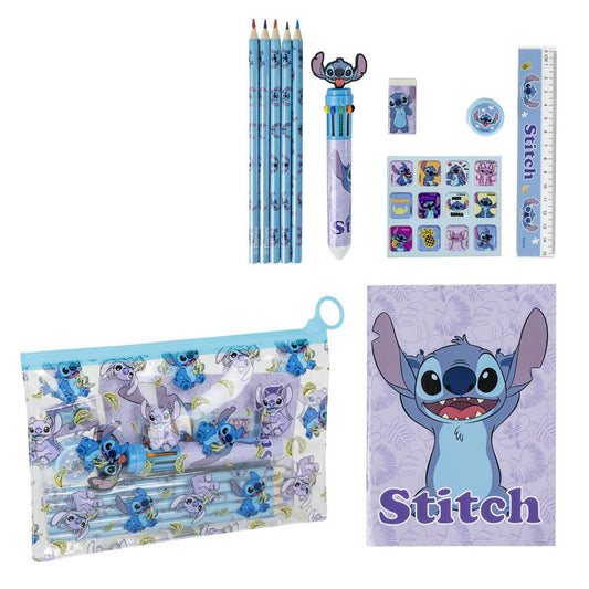 Disney Stitch Schulset Schreibwaren-Set EVA Federmäppchen & Zubehör für Kinder