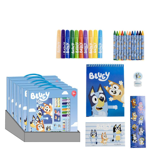 Bluey Kinder Ausmalset Malset Kreativset für Beschäftigungsspielzeug