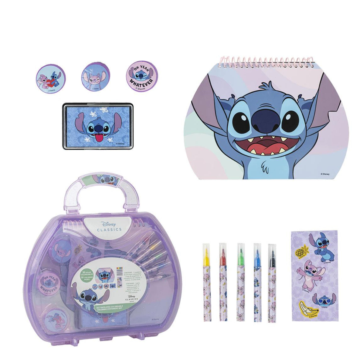 Disney Stitch Malset im Koffer Kinder Bastelset Zeichnen Malen Kreativ