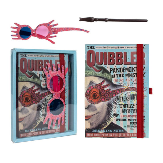 Harry Potter Schreibwaren-Set Luna Lovegood Set mit Brille, Notizbuch & Stift