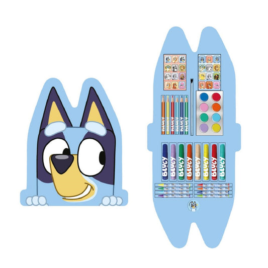 Bluey Schul-Schreibwaren-Set EVA Etui mit Stiften, Lineal & mehr für Kinder
