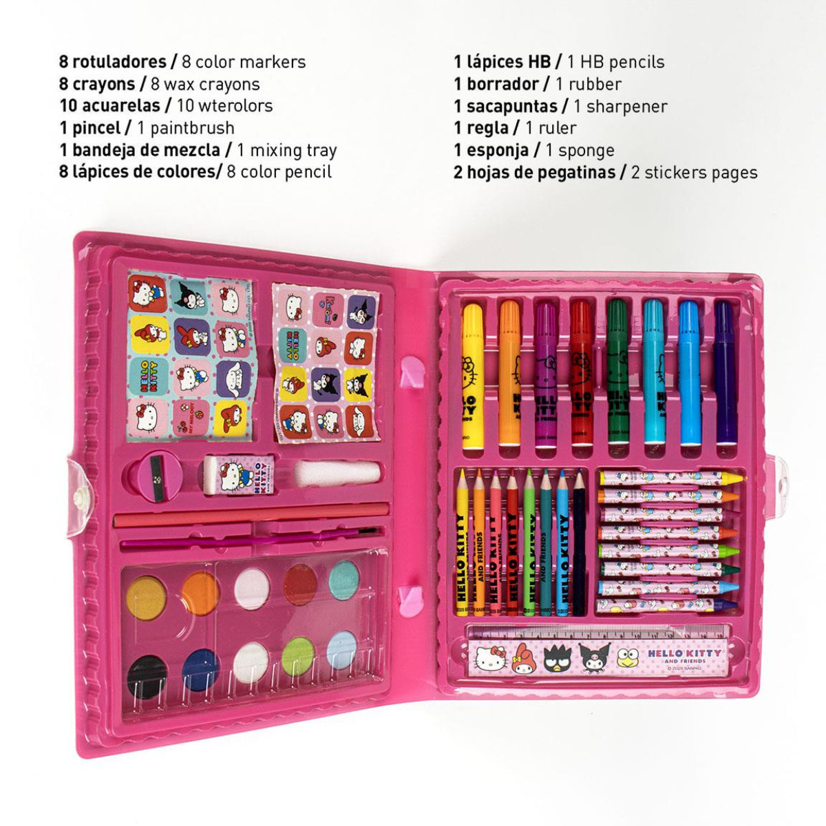 Hello Kitty Mal- und Schreibset – Kinder Schreibwaren-Set zum Ausmalen