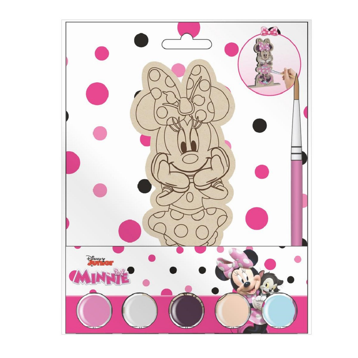 Minnie Maus Malset Holzfiguren zum Ausmalen für kreative Kinder