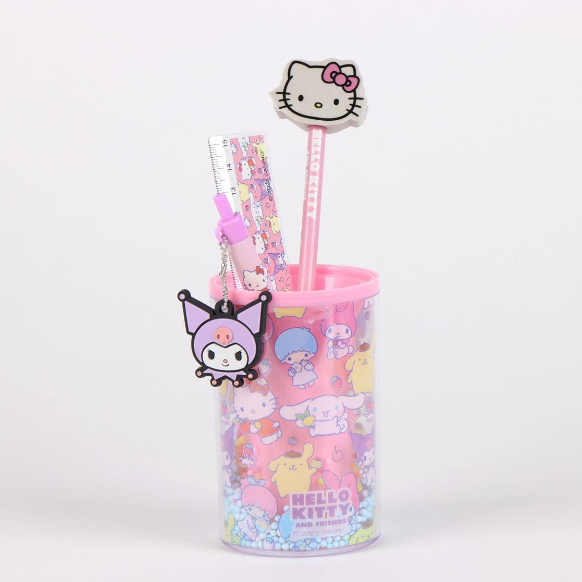 Sanrio Hello Kitty Schreibwaren Set Kinder mit Stift Becher und Bleistift