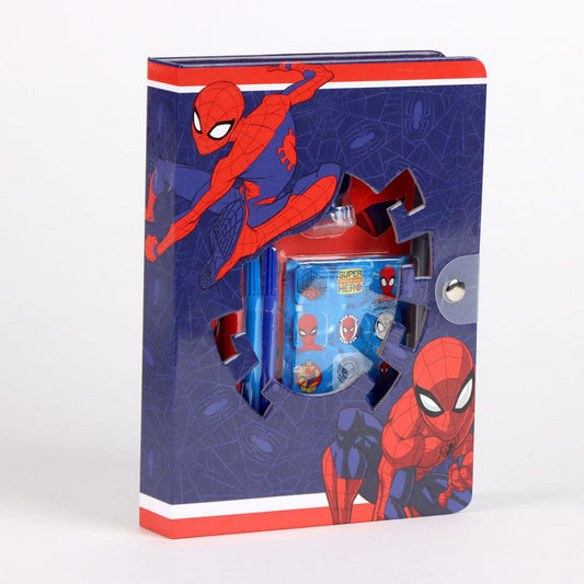 Spiderman Notizbuch-Set für Kinder – Schreibset mit Stiften & Stickern