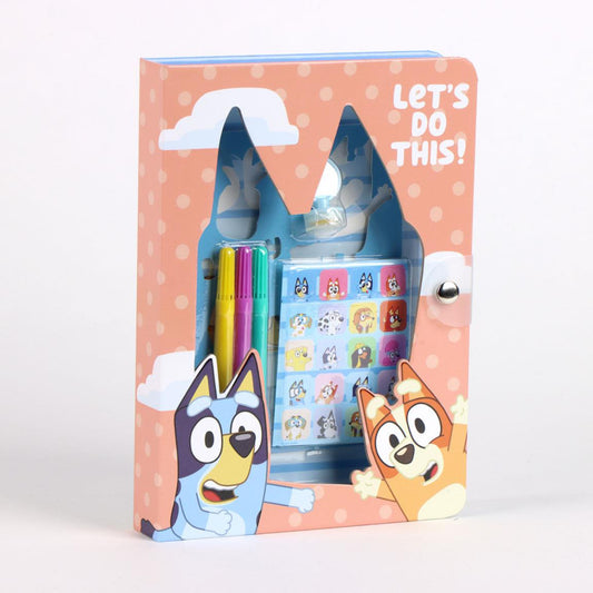 Bluey Notizbuch-Set für Kinder inkl. Stifte & Sticker – Schreibwaren-Set