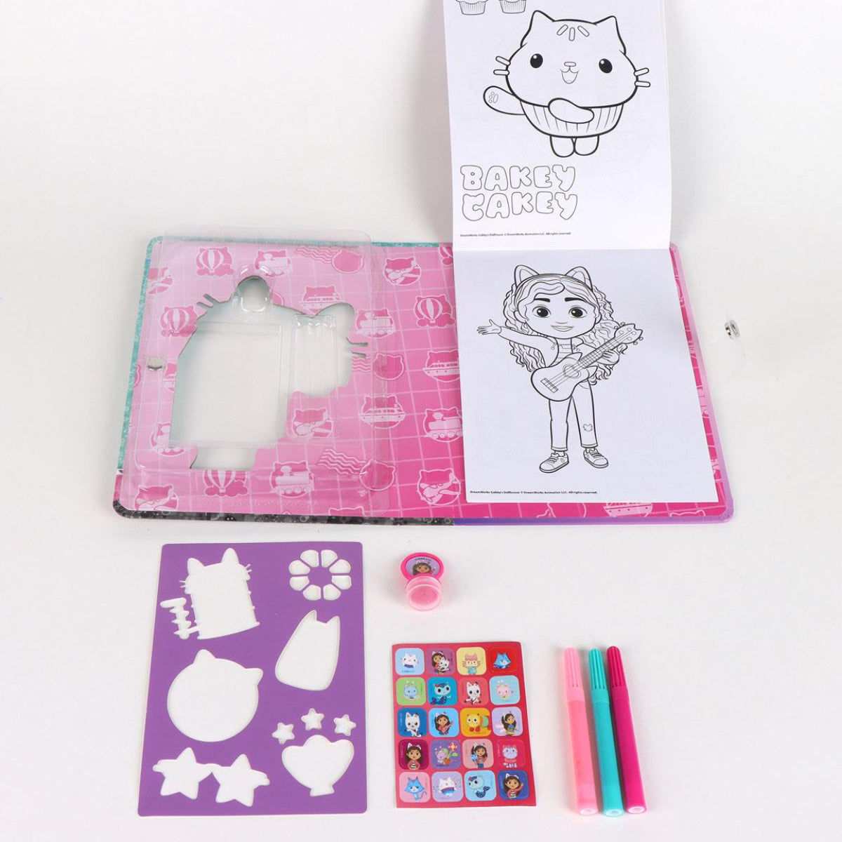 Gabby’s Dollhouse Notizbuch-Set für Kinder – Schreibwaren mit Stickern & Stiften