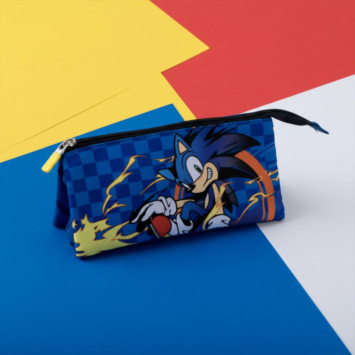 Sonic Federtasche mit 3 Fächern für Stifte und Schulbedarf