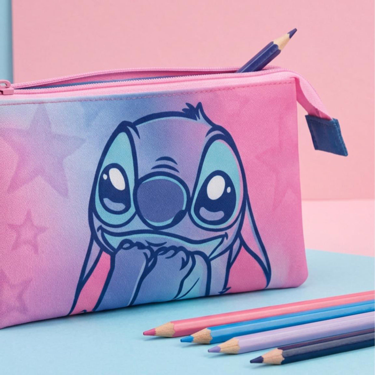 Disney Stitch Schulmäppchen Stifteetui für Schule Hausaufgaben und Schule