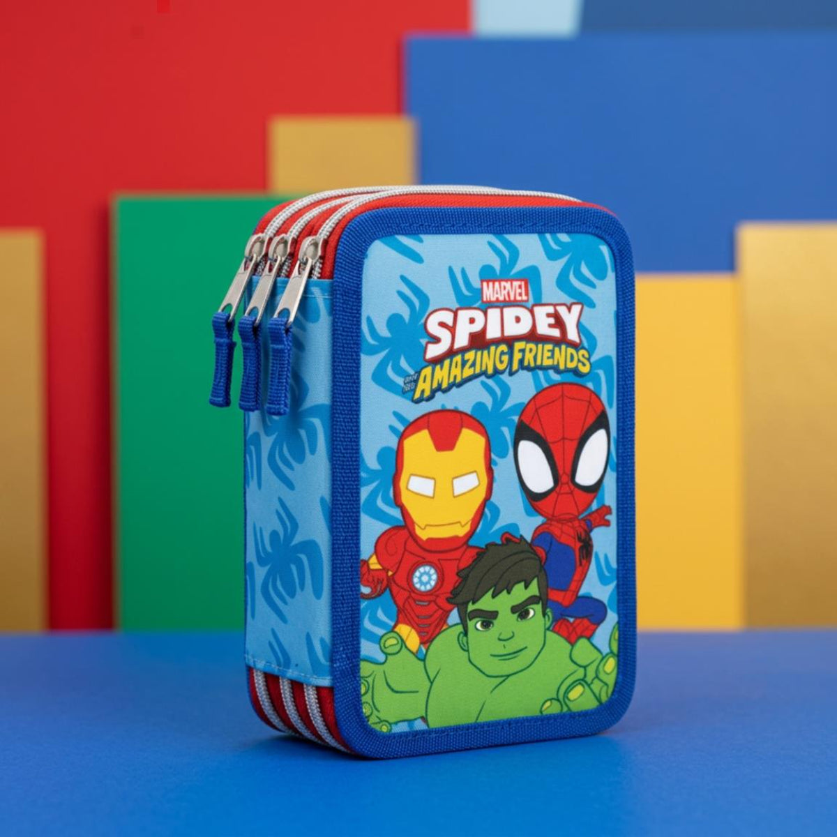Marvel Spidey Federmäppchen Kinder Schüleretui mit Zubehör Schule