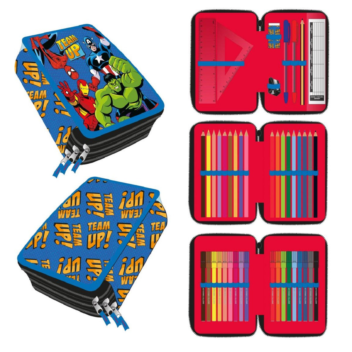 Marvel Avengers Schüleretui Kinder Federmappe Freizeit Geschenkartikel
