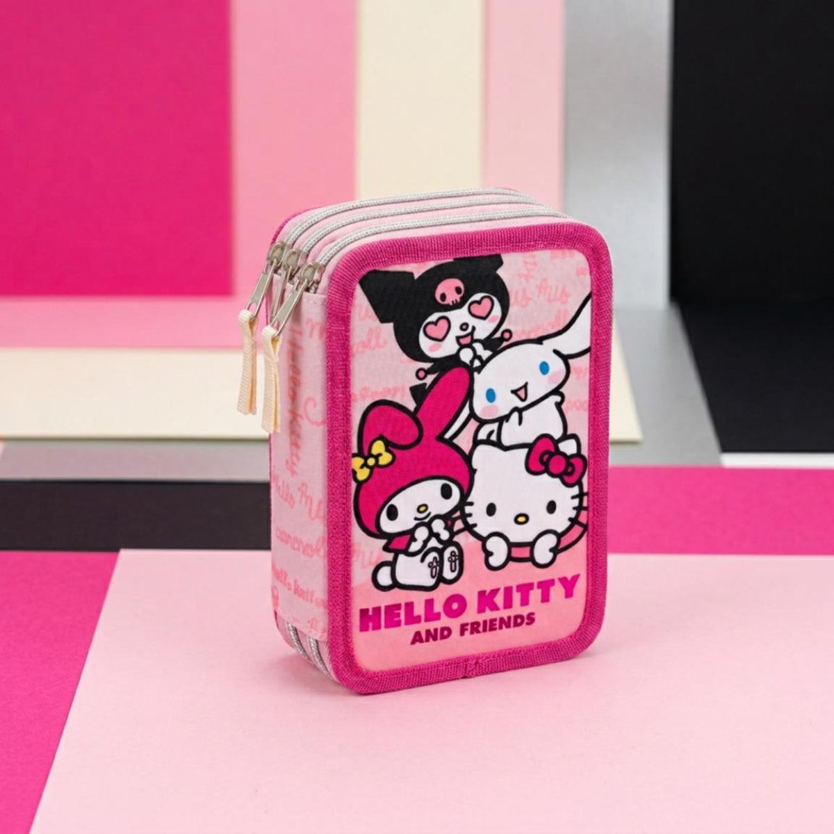 Hello Kitty Kuromi Federmäppchen Kinder Schüleretui mit Zubehör 2 Fächer