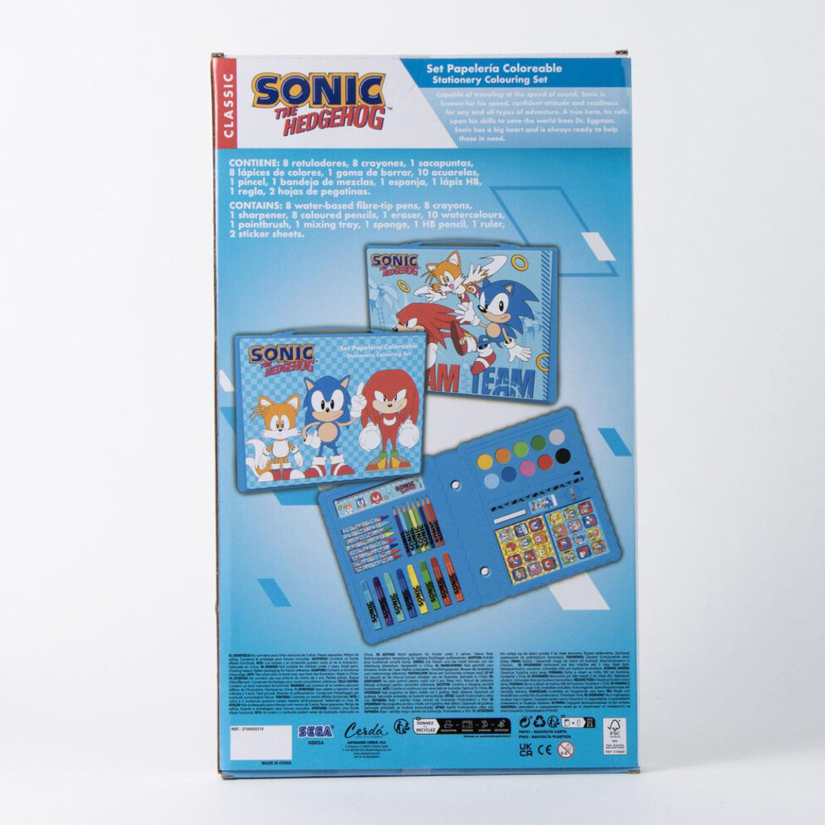 Sonic Gemischte Farben Malbox als Geschenkidee für Kreativsortiment