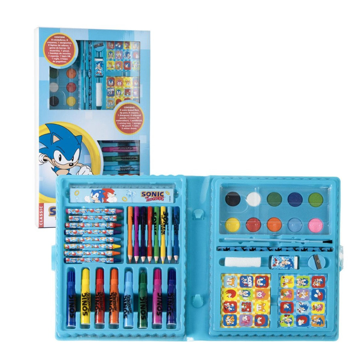 Sonic Gemischte Farben Malbox als Geschenkidee für Kreativsortiment