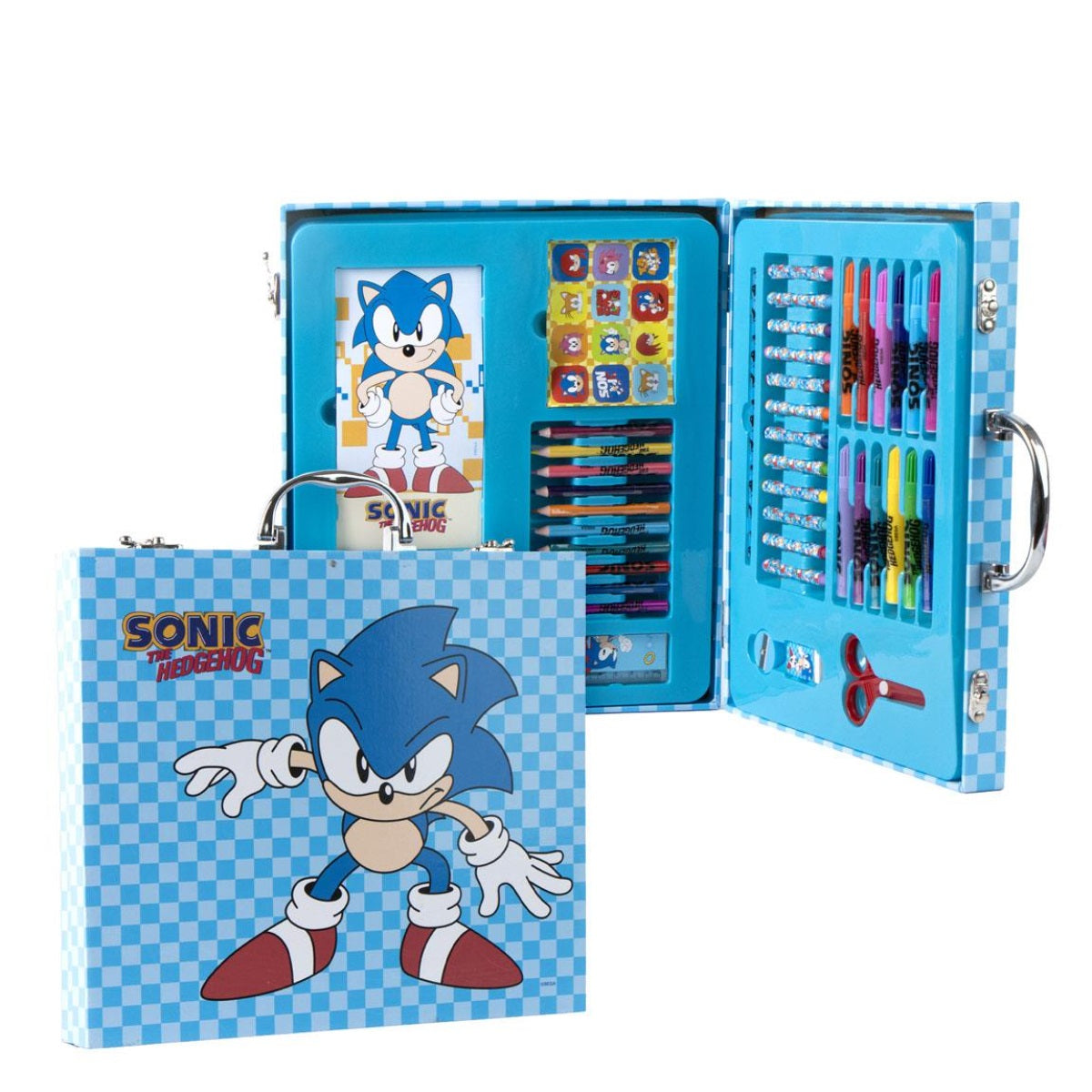 Sonic Malkoffer für Kinder zum Ausmalen Gestalten und Mitnehmen