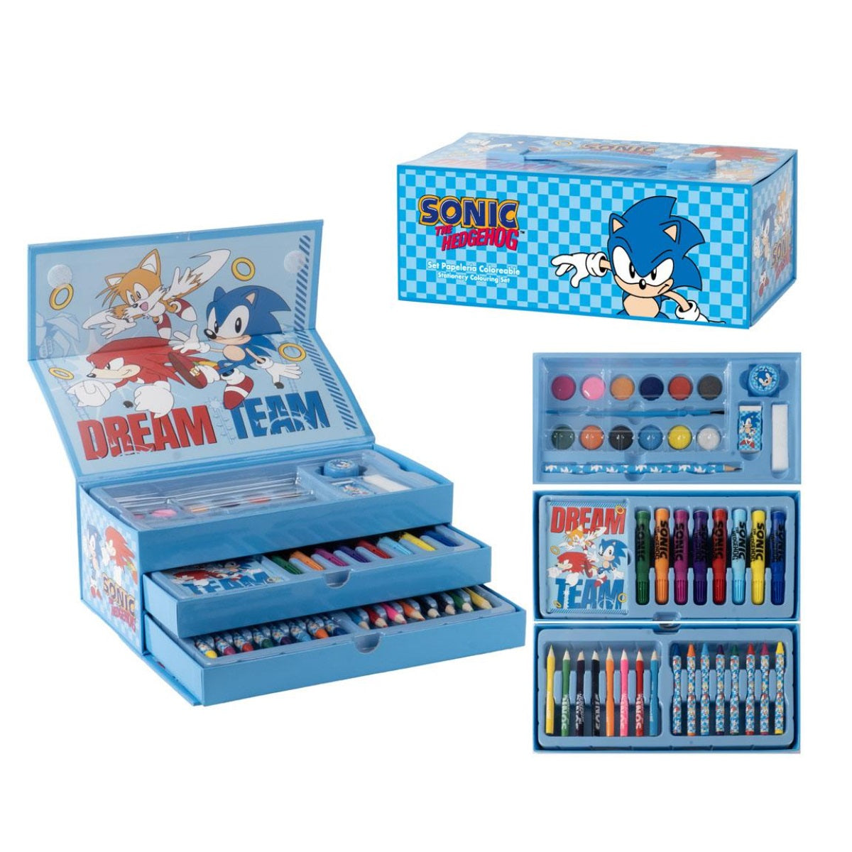 Sonic Colourable Set Briefcase zum Ausmalen und Gestalten