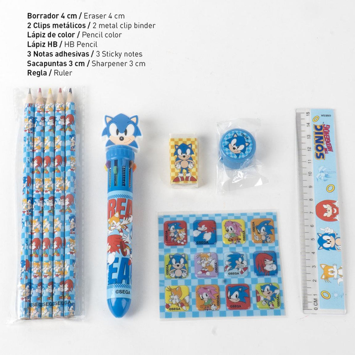 Sonic Schulset für Malen Schreiben Basteln und Lernen