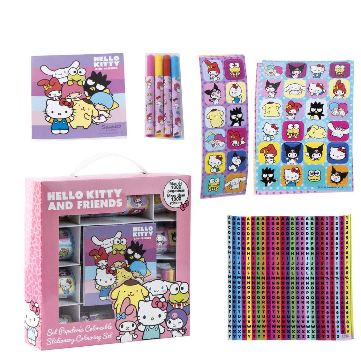 Hello Kitty Aufkleber Set 1000 Stück für Schule und Freizeit