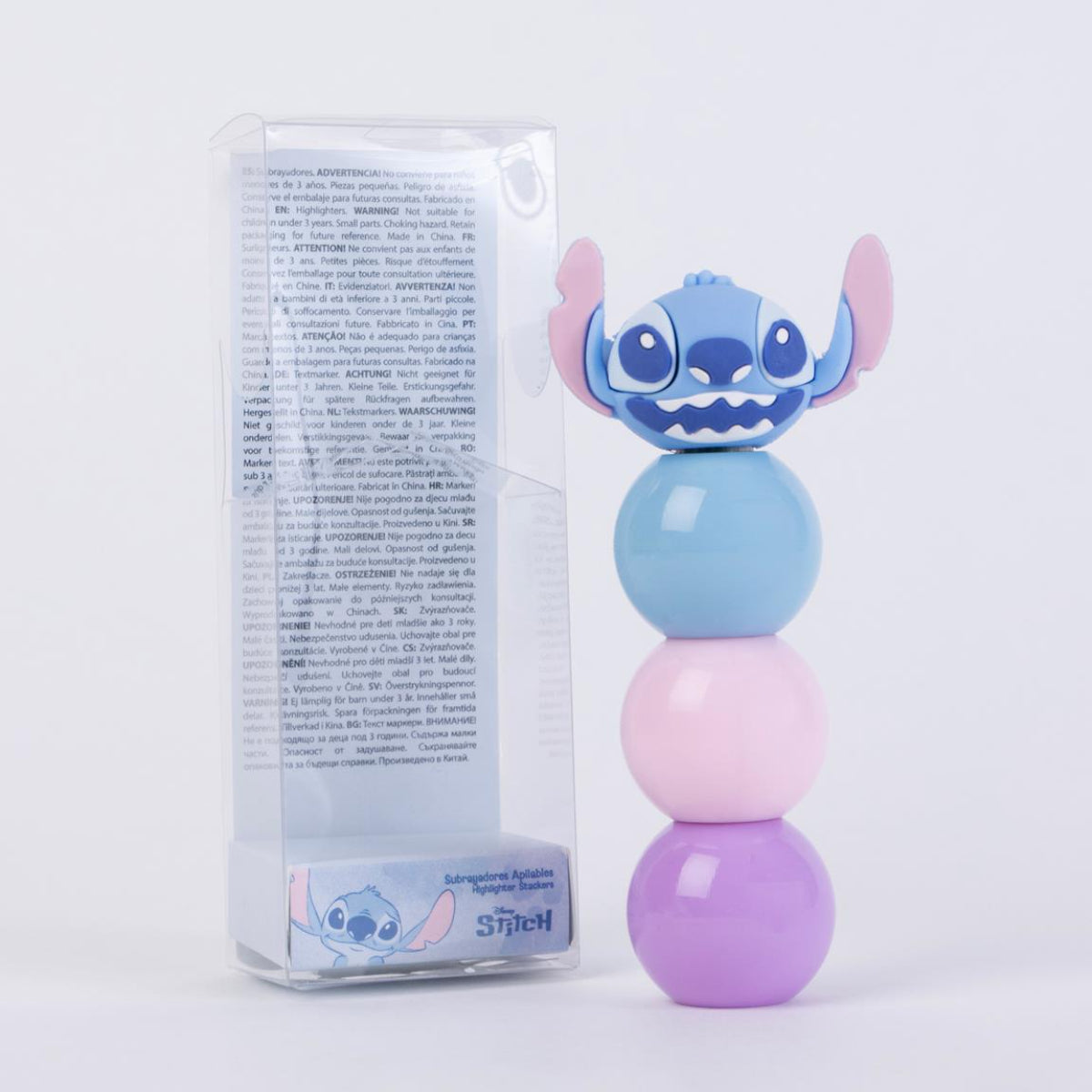 Disney Stitch stapelbare Textmarker im Display für ältere Kinder