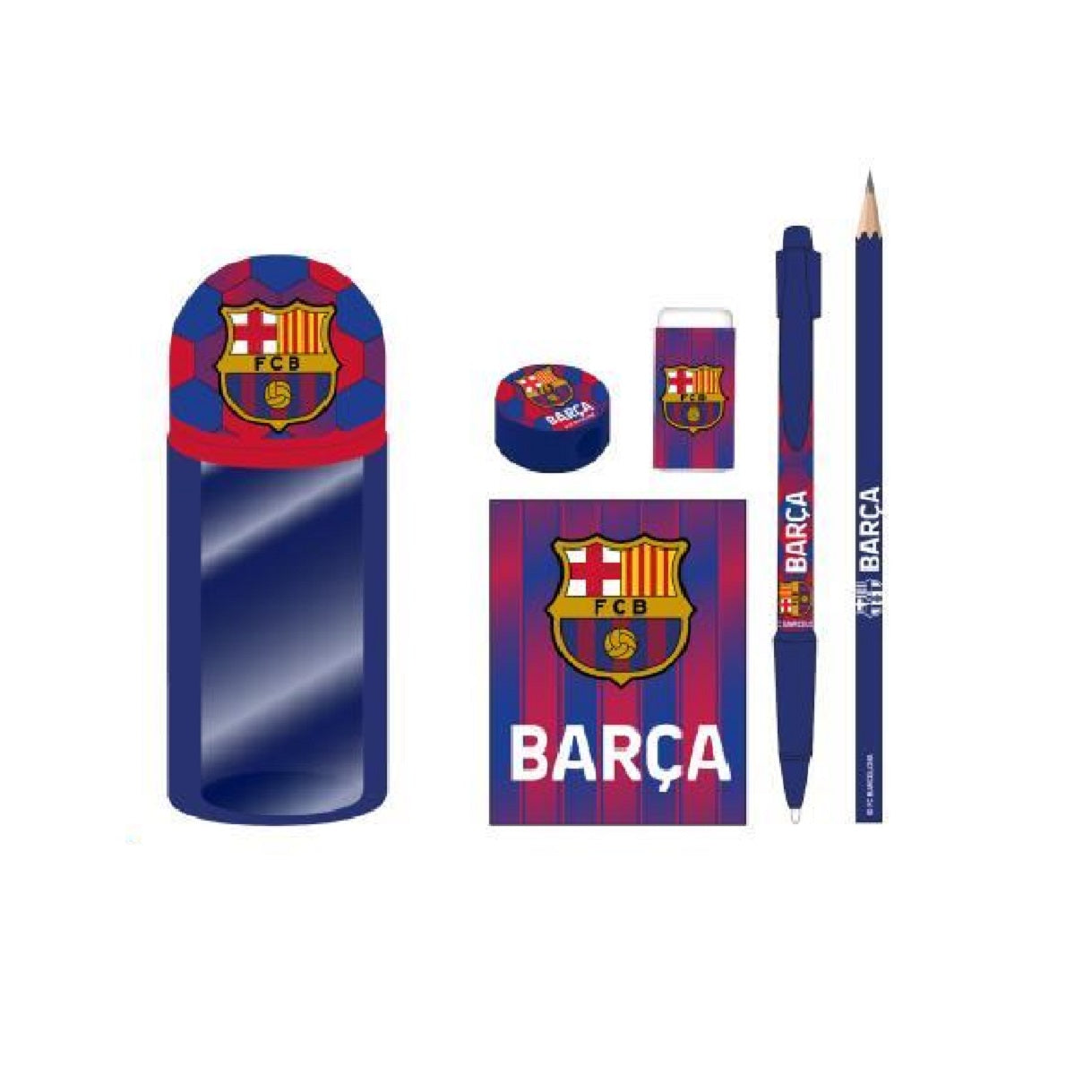 FC Barcelona Federmäppchen mit Stift und Notizheft