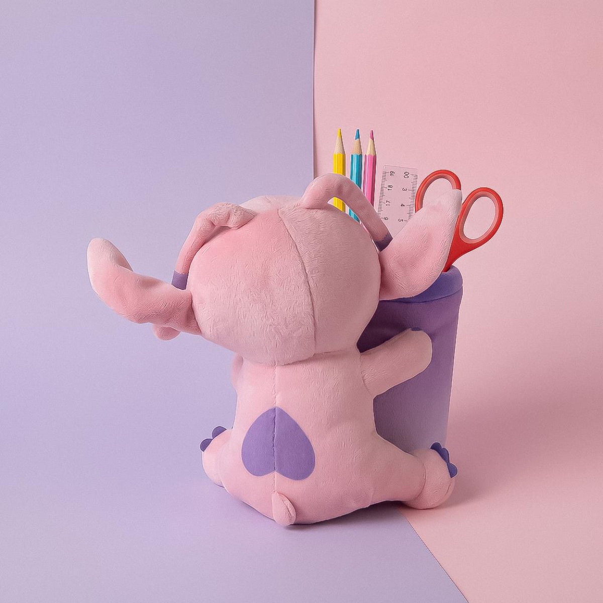 Disney Stitch Angel Kinder Stiftehalter Plüsch für Bleistifte Marker Schreibtisch und Kinderzimmer