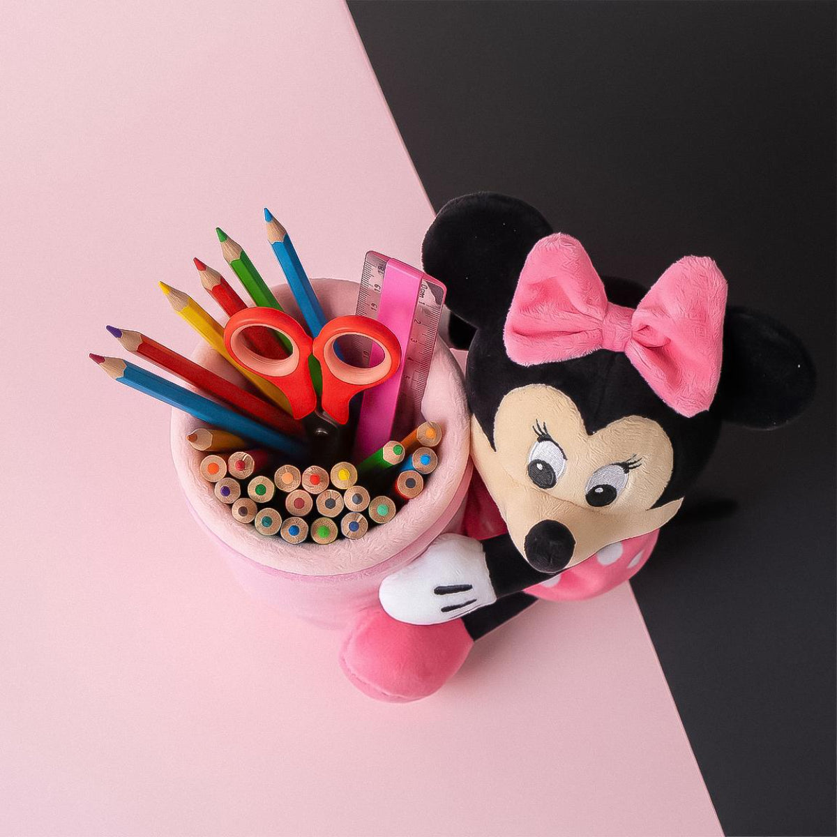 Disney Minnie Mouse Kinder Stiftehalter Plüsch für Bleistifte Marker Schreibtisch und Kinderzimmer