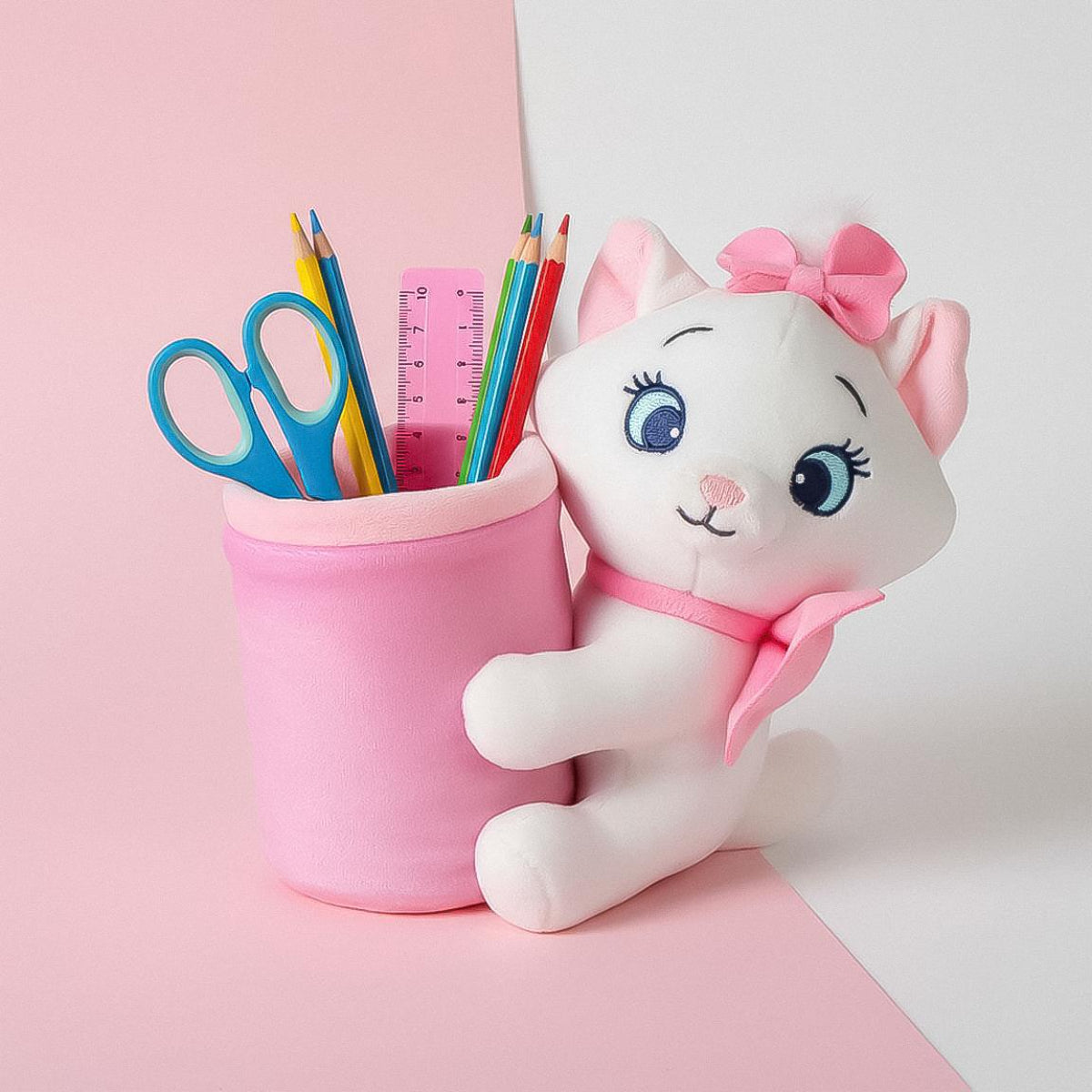 Disney Marie Kinder Stiftehalter Plüsch für Bleistifte Marker Schreibtisch und Kinderzimmer