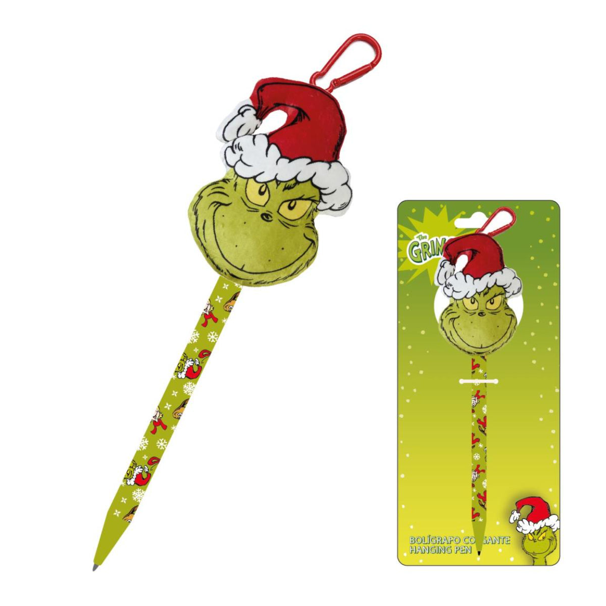 The Grinch Kugelschreiber mit Anhänger für Weihnachten Schule Freizeit und Alltag