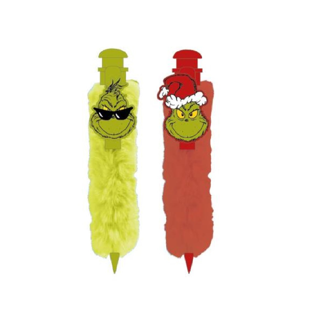 The Grinch Kugelschreiber mit Plüsch für Weihnachten Schule Freizeit
