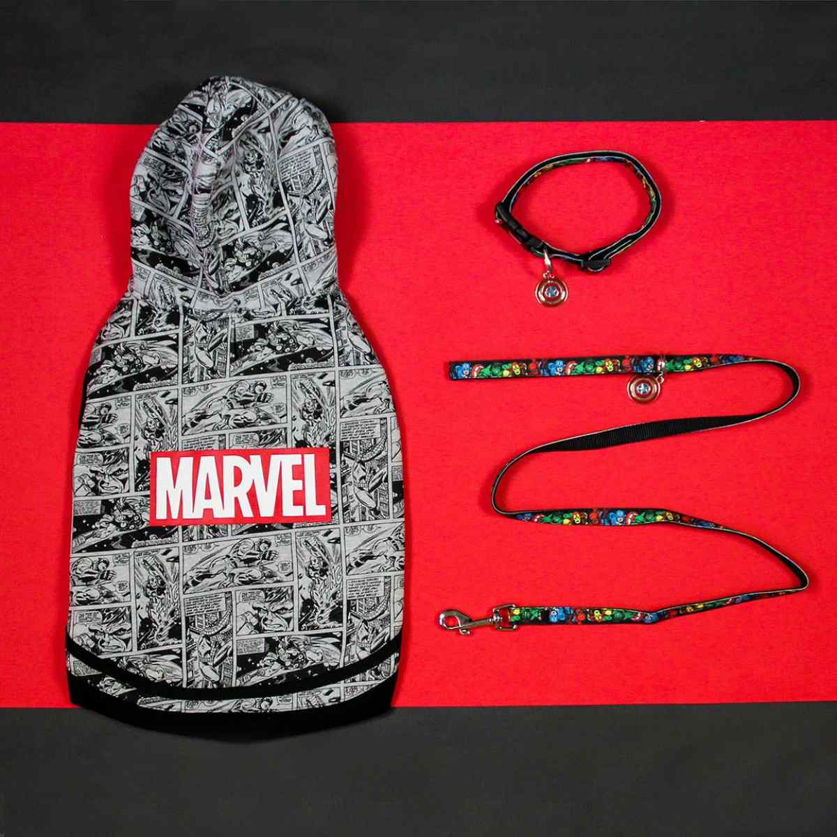 Marvel Hundeleine Größe M 120 cm aus Nylon für Alltag und Spaziergänge