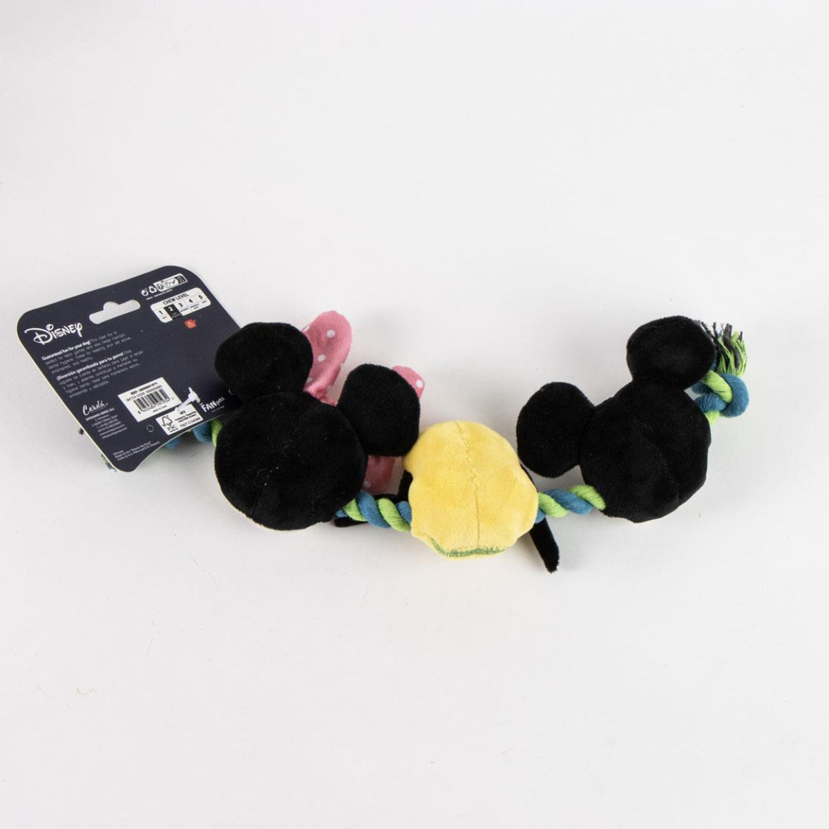 Disney Mickey Mouse Hundespielzeug Seil für Kauen Spielen und Beschäftigung