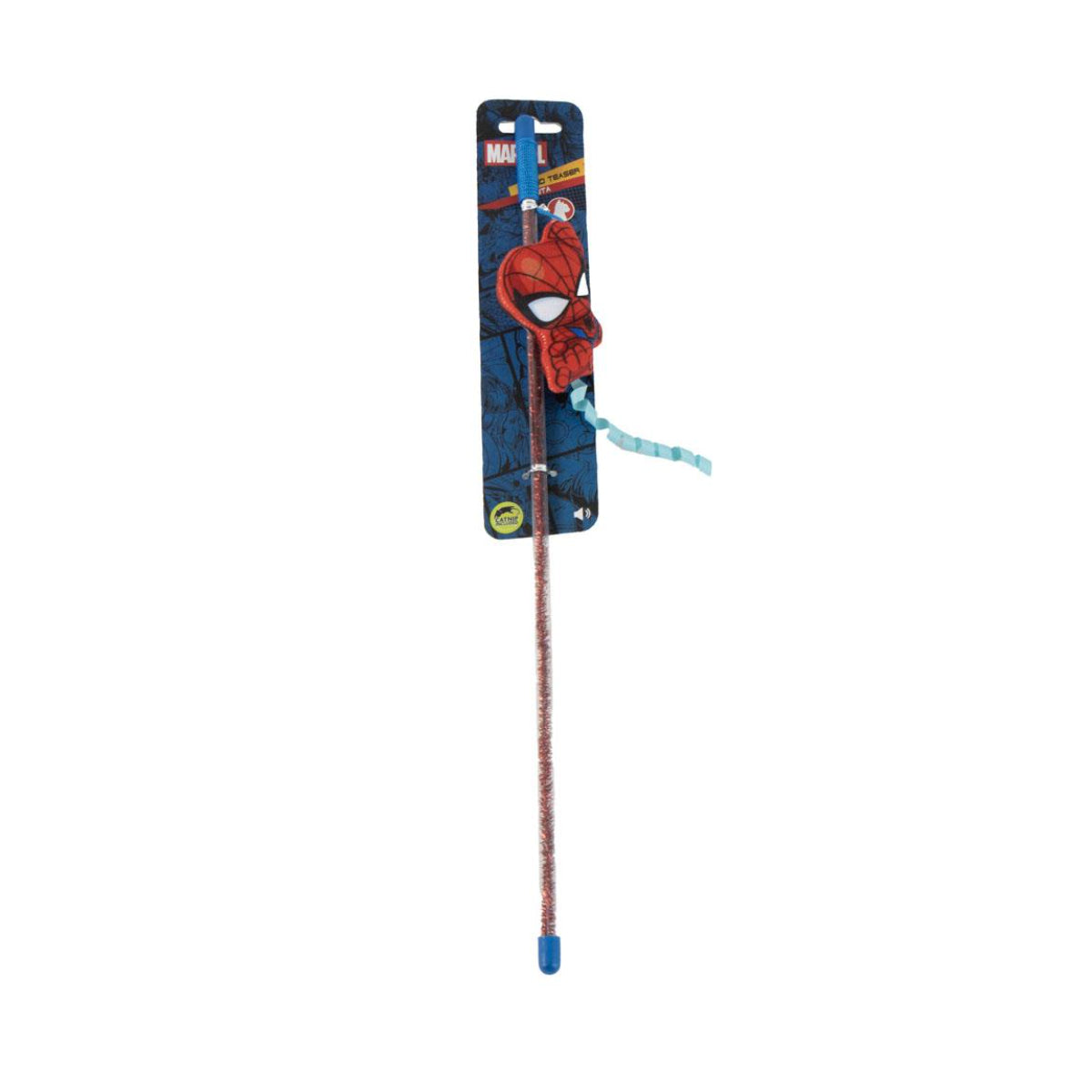 Marvel Spiderman Katzenstab Spielzeug für Stubentiger im Blister 49 cm