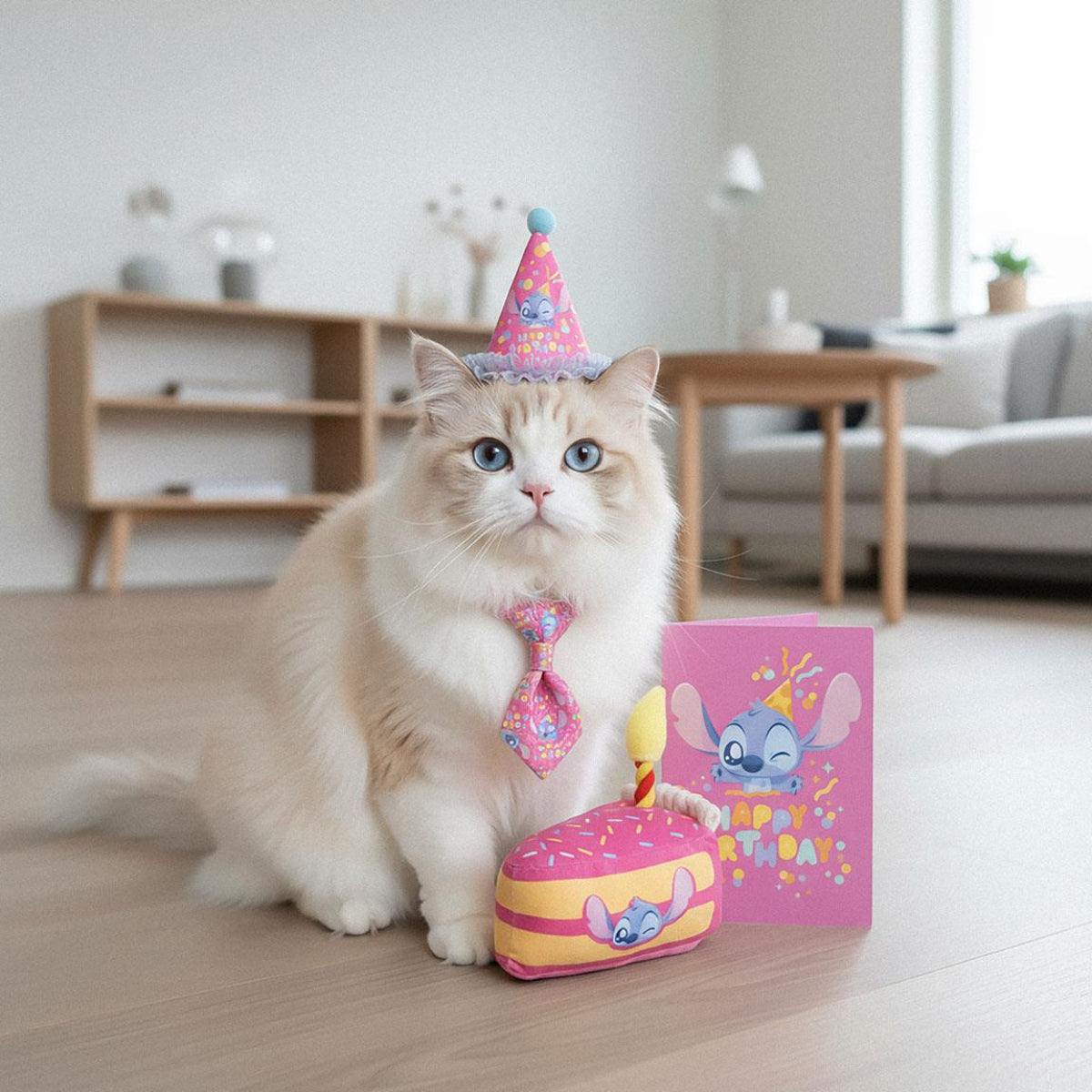 Disney Stitch Hunde Katzen Geburtstag Set Haustier Partyset mit Motiv