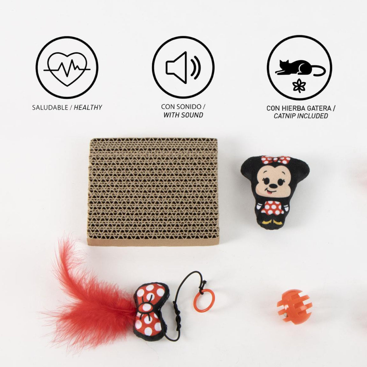 Disney Minnie Mouse Katzen Spielzeug Set mit Lizenzmotiv