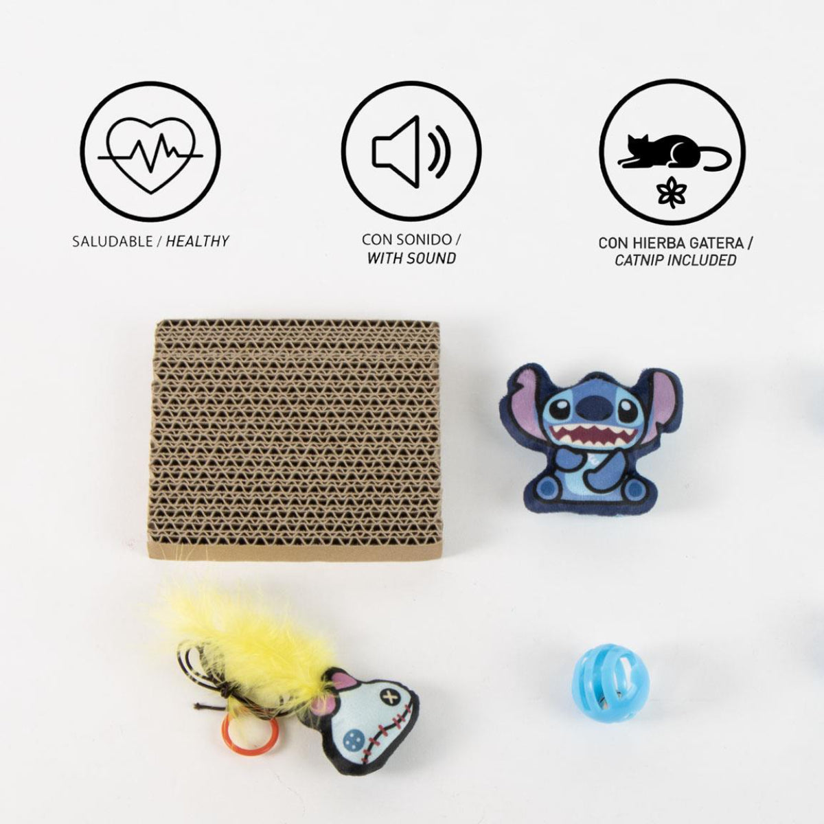 Disney Stitch Katzen Spielzeug Set Haustier Zubehör mit Motiv