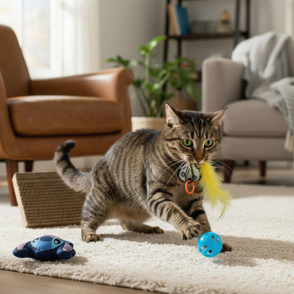 Disney Stitch Katzen Spielzeug Set Haustier Zubehör mit Motiv