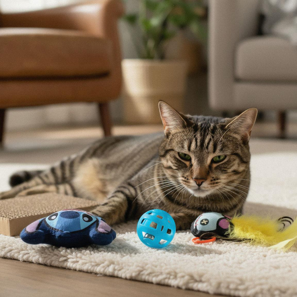 Disney Stitch Katzen Spielzeug Set Haustier Zubehör mit Motiv
