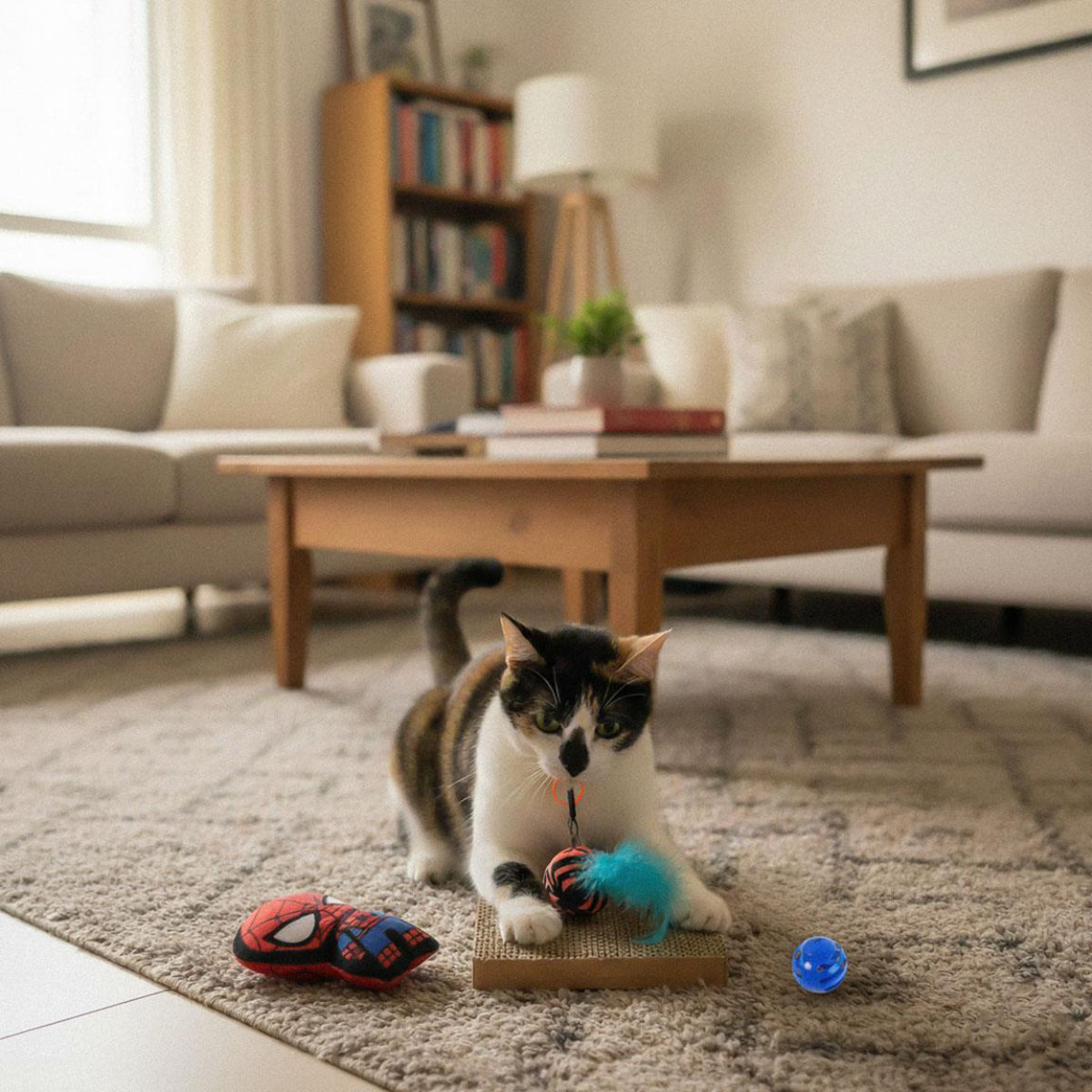 Marvel Spiderman Katzen Spielzeug Set Haustier Zubehör mit Motiv
