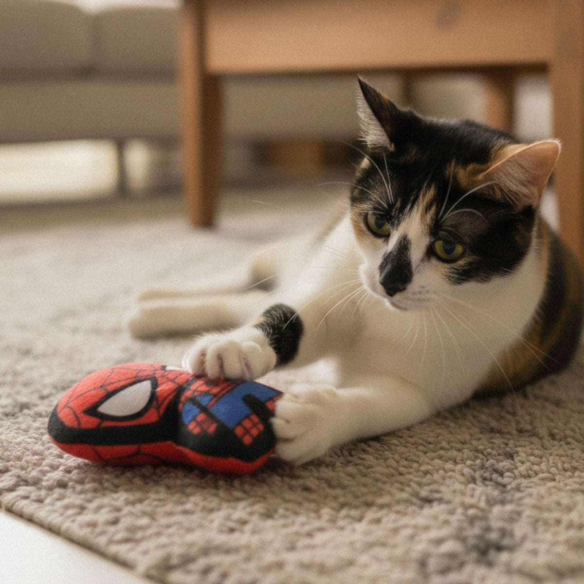 Marvel Spiderman Katzen Spielzeug Set Haustier Zubehör mit Motiv