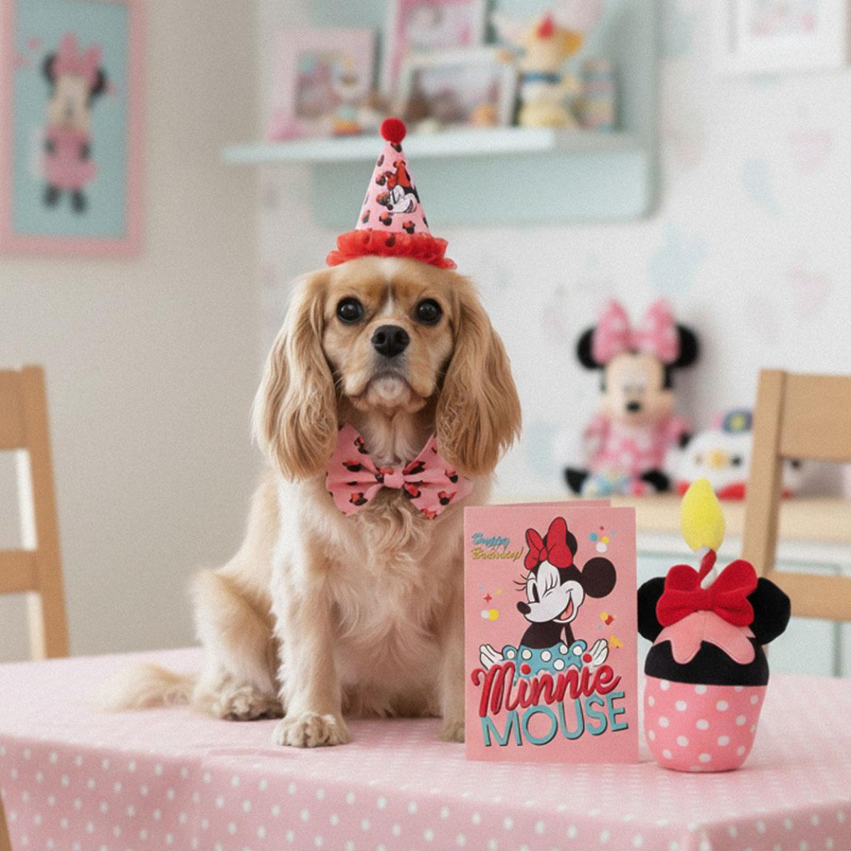 Disney Minnie Mouse Hunde Katzen Geburtstag Set Haustier Partyset
