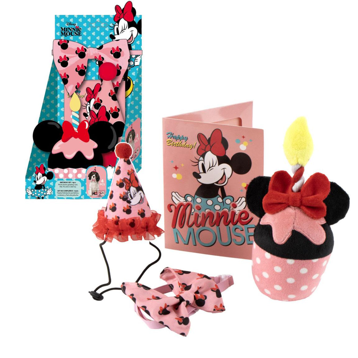 Disney Minnie Mouse Hunde Katzen Geburtstag Set Haustier Partyset