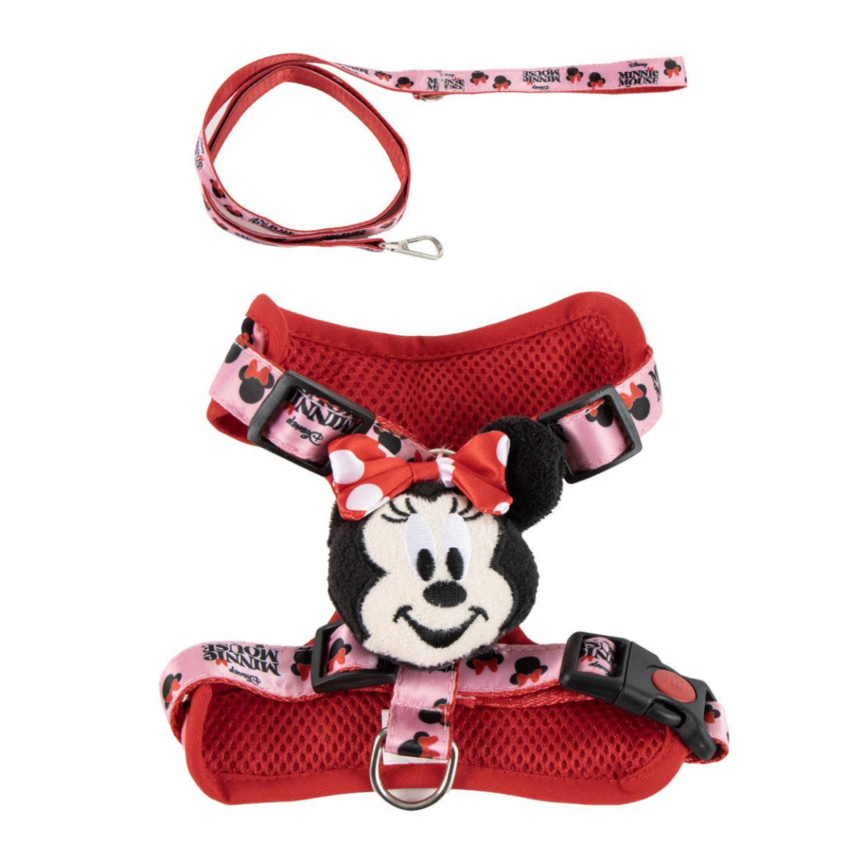 Disney Minnie Mouse Hunde Geschirr mit Leine für Spaziergänge und Alltag